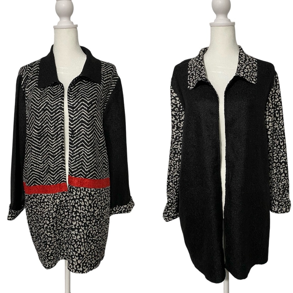 Berek Reversible Mixed Print Textured Lightweight Jacket